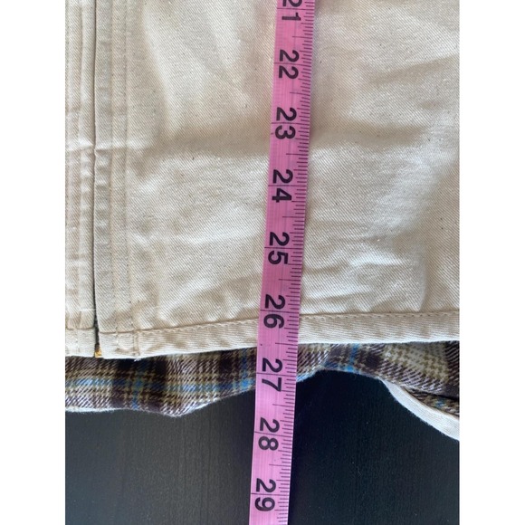 Vintage Dickies Vest Mens XL Canvas Plaid Lined Workwear Duron‎ Brown Collar - Picture 5 of 5